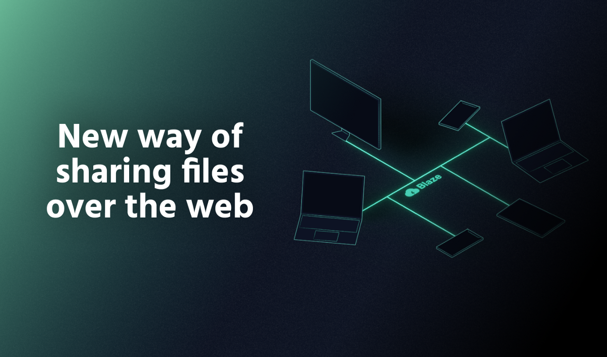 New way of sharing files across devices over the web using WebRTC